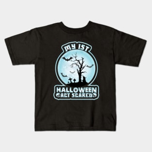 Kids My 1st Halloween Act Scared Costume Kids T-Shirt